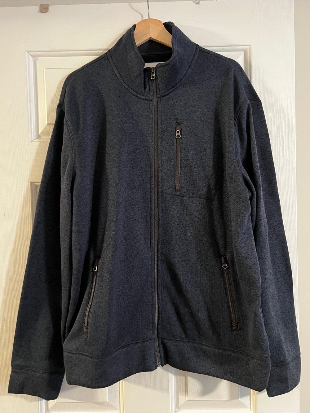 Sonoma Men's Full-Zip Mock Neck Jacket - Navy